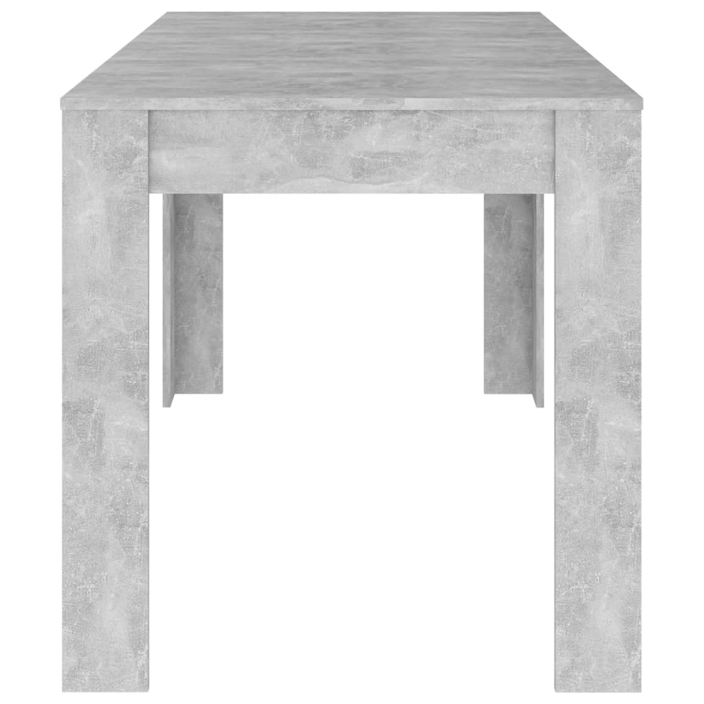 Table à manger gris béton 140x74,5x76 cm en bois