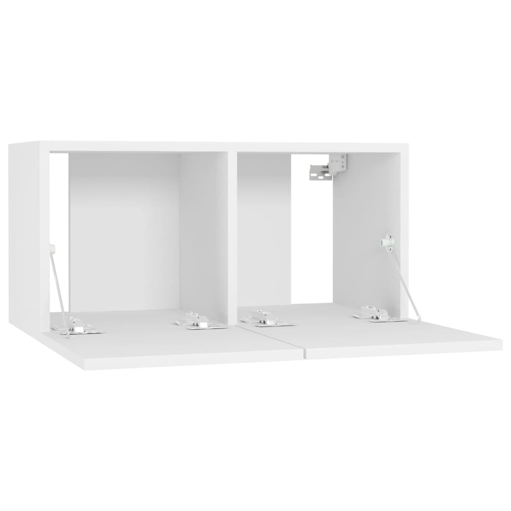 Meuble TV mural blanc 60x30x30 cm