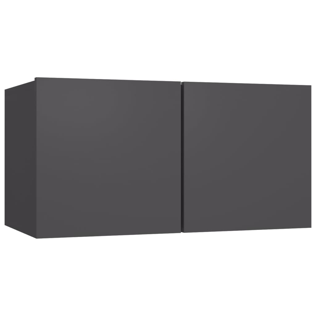 TV-Hängeschränke 2 Stk. Grau 60x30x30 cm