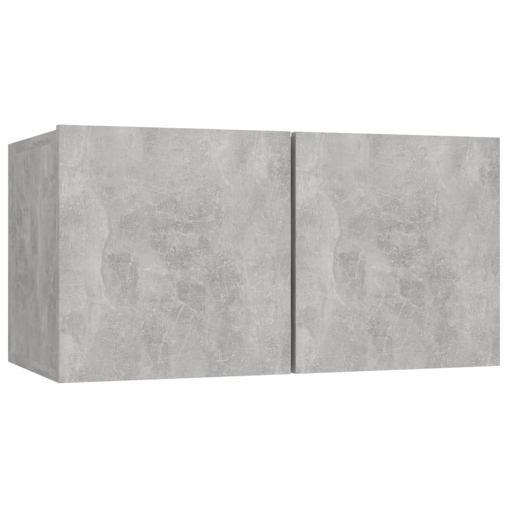 Meuble TV mural gris béton 60x30x30 cm