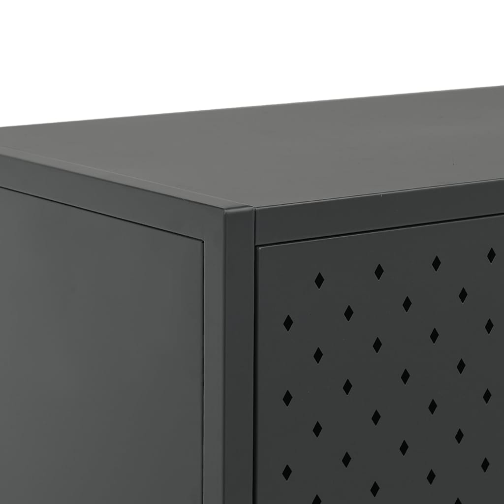 Sideboard Anthrazit 105x35x75 cm Stahl