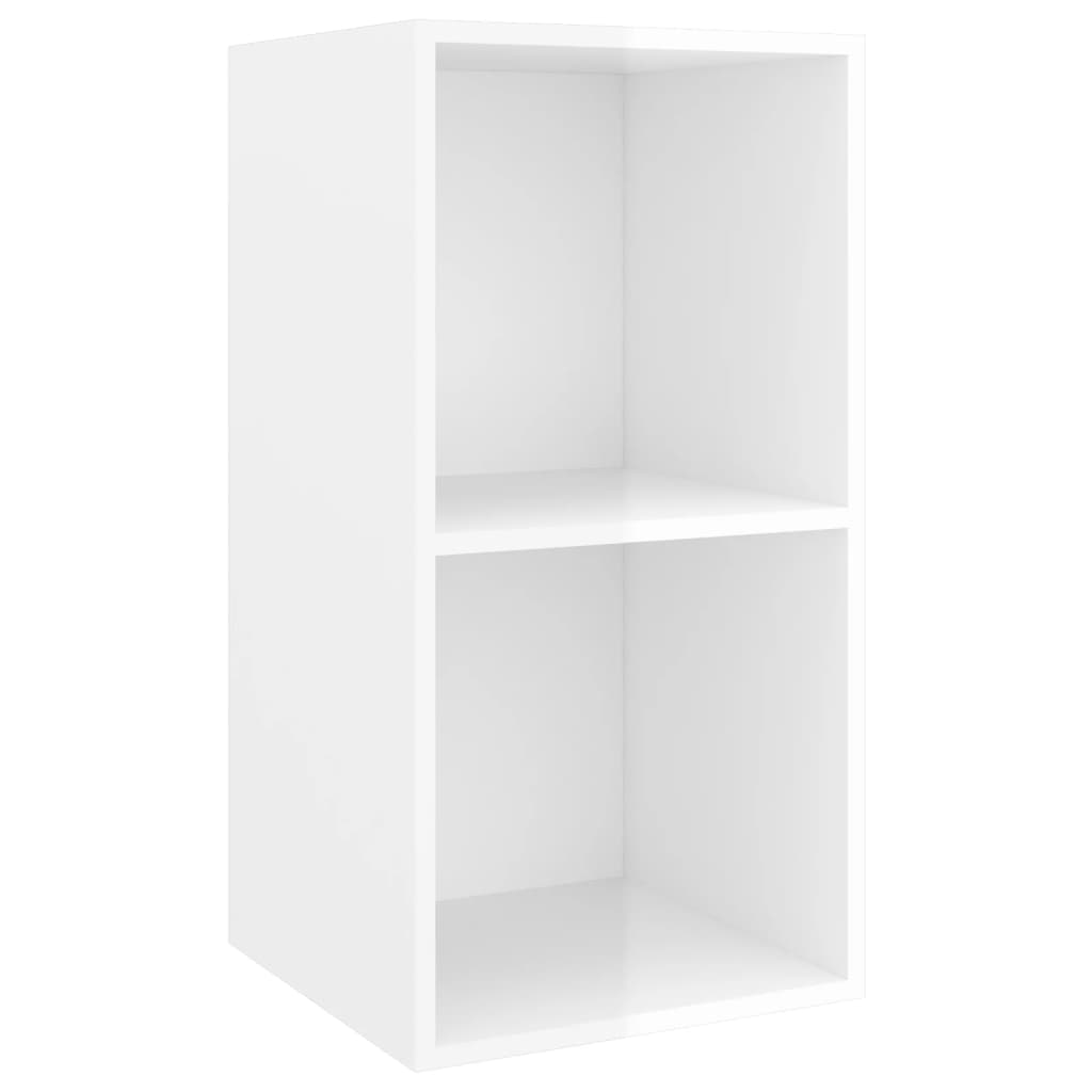Ensemble de meubles TV 3 pièces, blanc brillant, matériau à base de bois