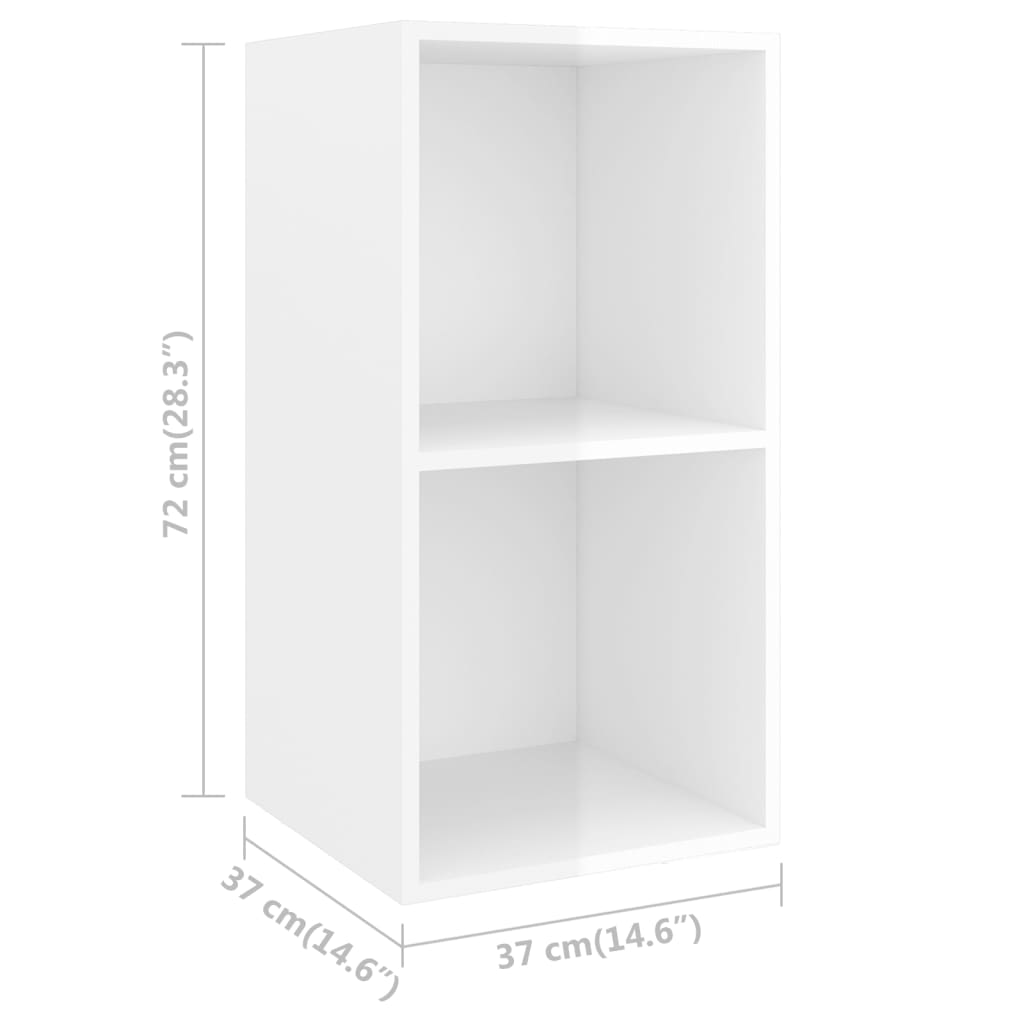 Ensemble de meubles TV 3 pièces, blanc brillant, matériau à base de bois