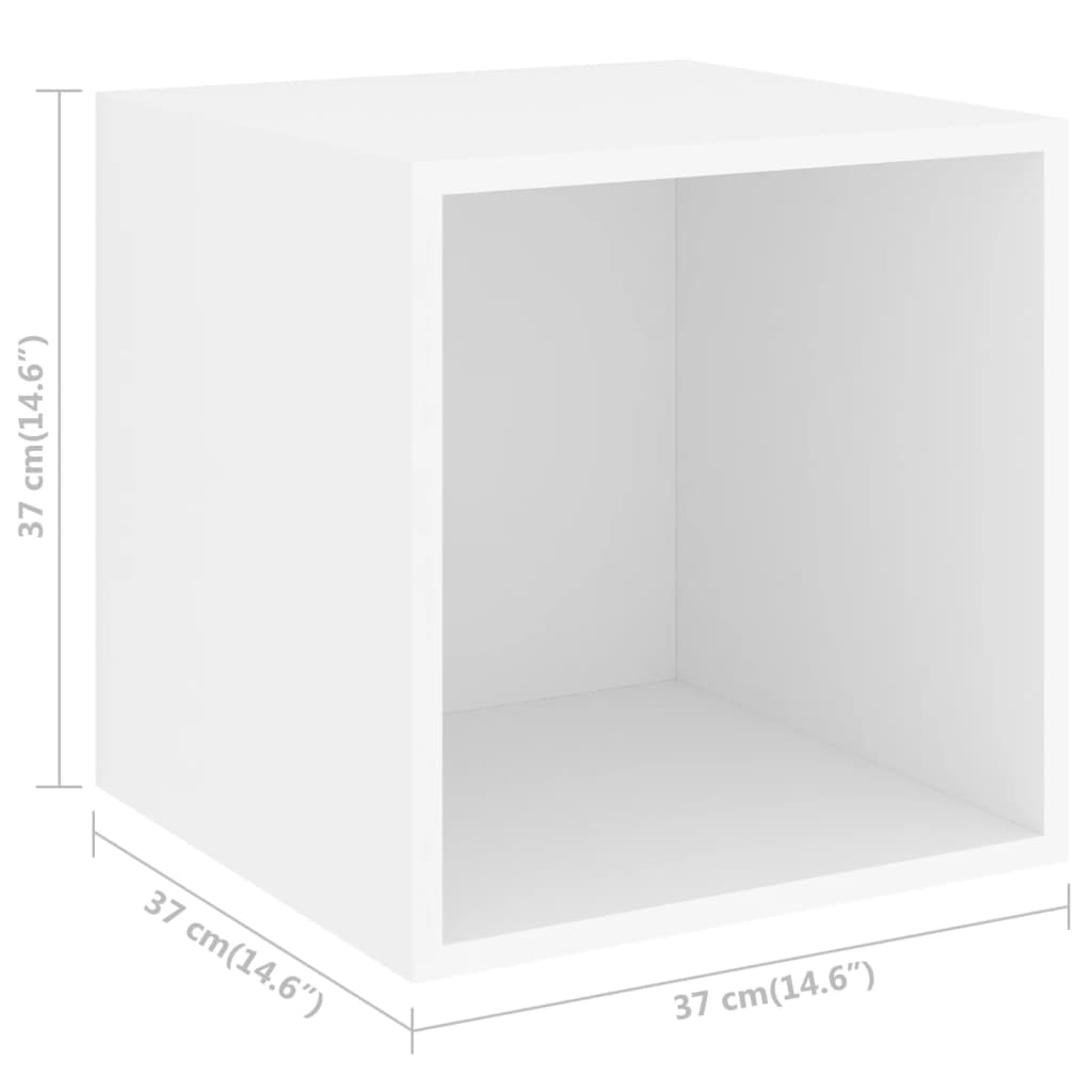 4-tlg. TV-Schrank-Set Weiß Holzwerkstoff