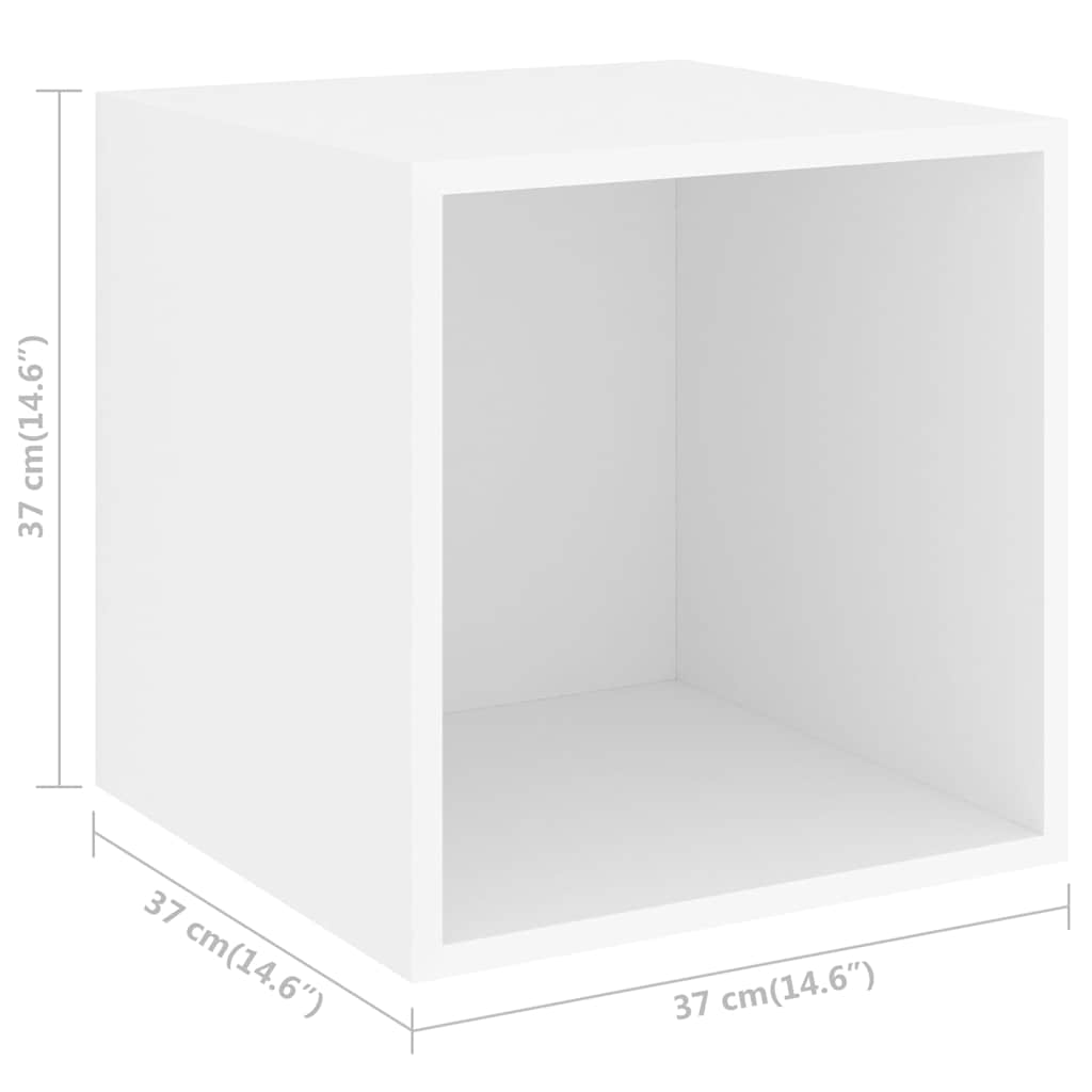 4-tlg. TV-Schrank-Set Weiß Holzwerkstoff