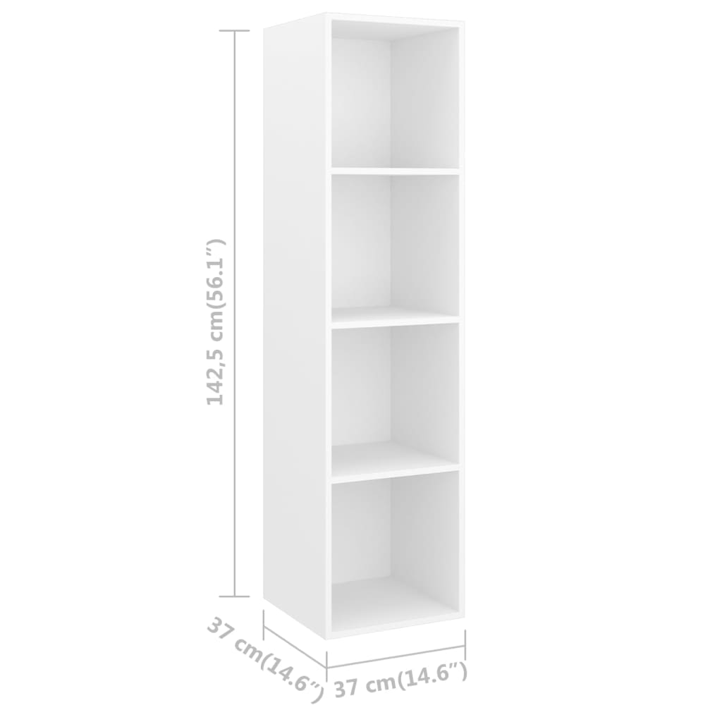 Ensemble de meubles TV 2 pièces en bois blanc