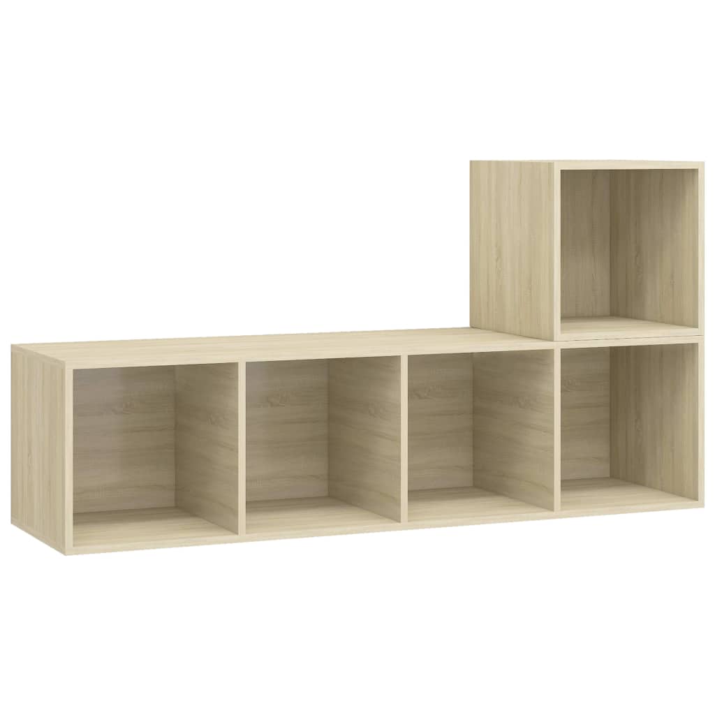 Ensemble de meubles TV 2 pièces en bois de chêne Sonoma