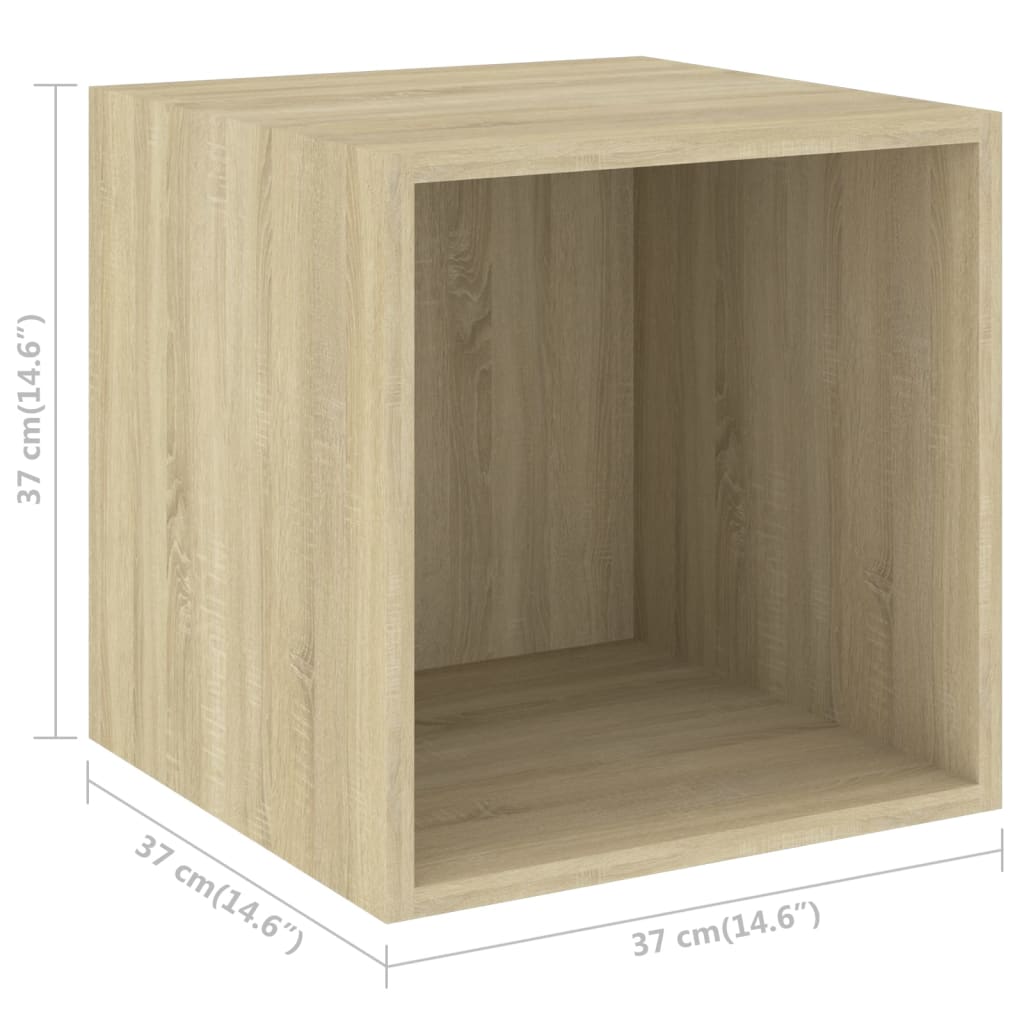 Ensemble de meubles TV 2 pièces en bois de chêne Sonoma