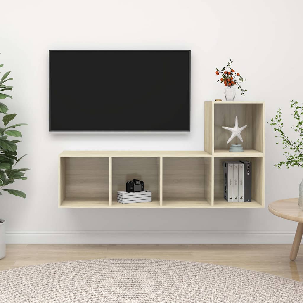 2-tlg. TV-Schrank-Set Sonoma-Eiche Holzwerkstoff