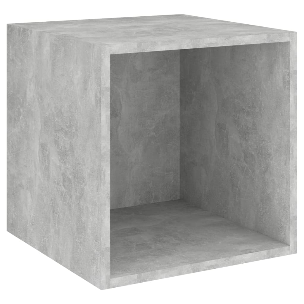 2-piece TV cabinet set concrete grey wood-based material