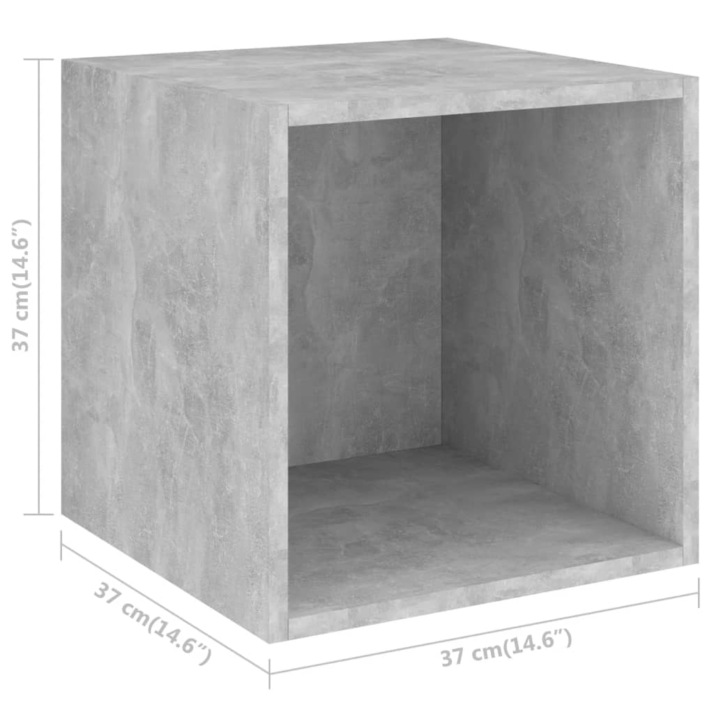 2-piece TV cabinet set concrete grey wood-based material