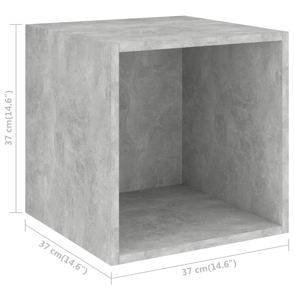 Ensemble de meubles TV 3 pièces en béton gris à base de bois