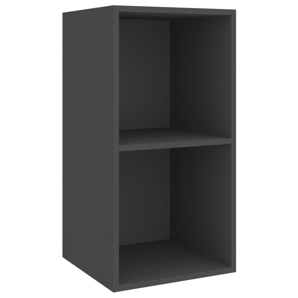 TV wall cabinets 4 pcs. Grey wood material