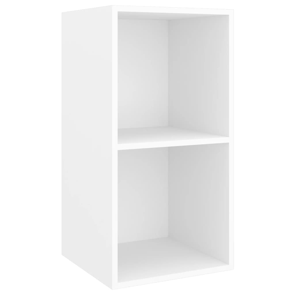 TV wall cabinets 2 pcs. White wood material
