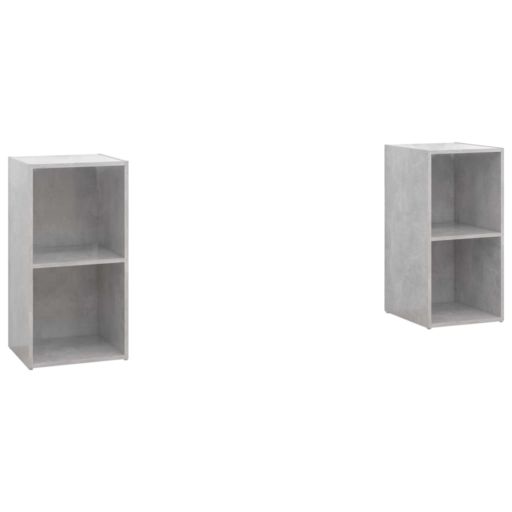 Meubles TV (2 pièces) gris béton 72 x 35 x 36,5 cm, matériau à base de bois
