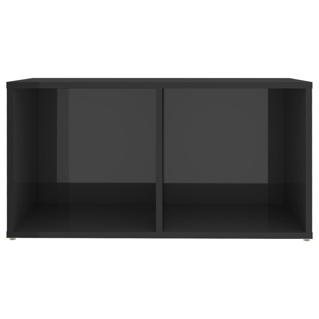 Meubles TV, lot de 2, gris brillant, 72 x 35 x 36,5 cm, matériau à base de bois