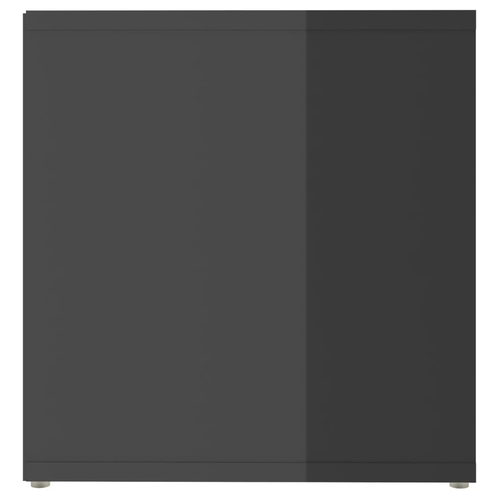 Meubles TV, lot de 2, gris brillant, 72 x 35 x 36,5 cm, matériau à base de bois