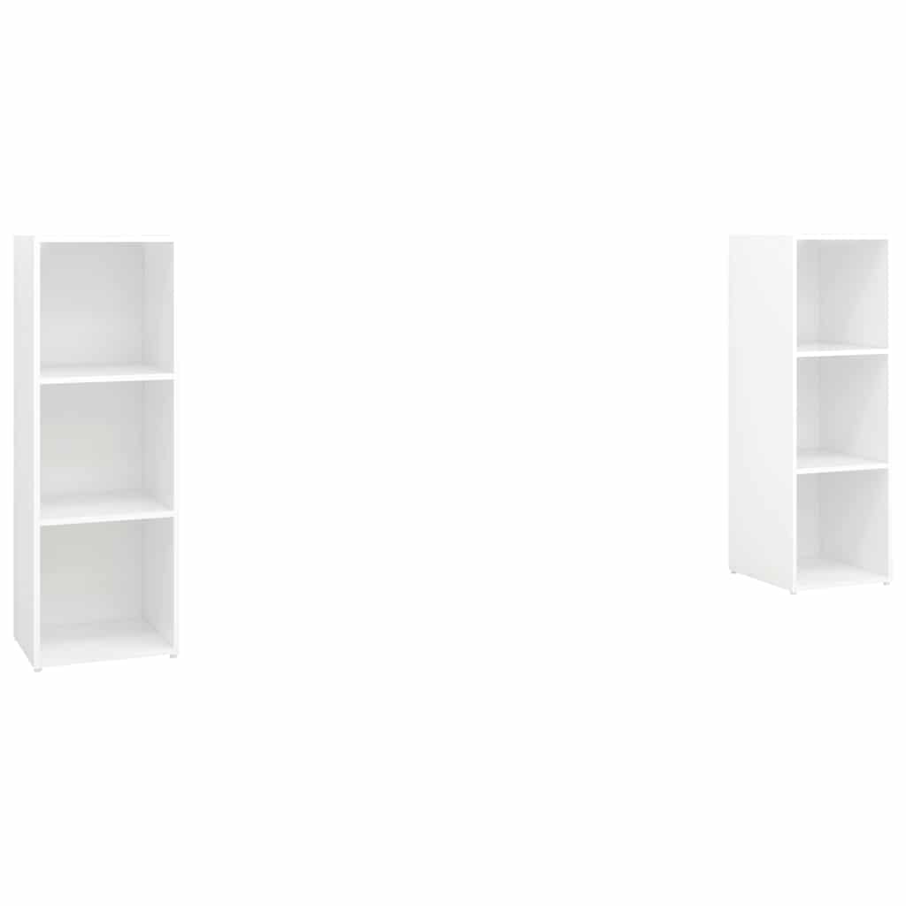 TV-Schränke 2 Stk. Weiß 107x35x37 cm Holzwerkstoff