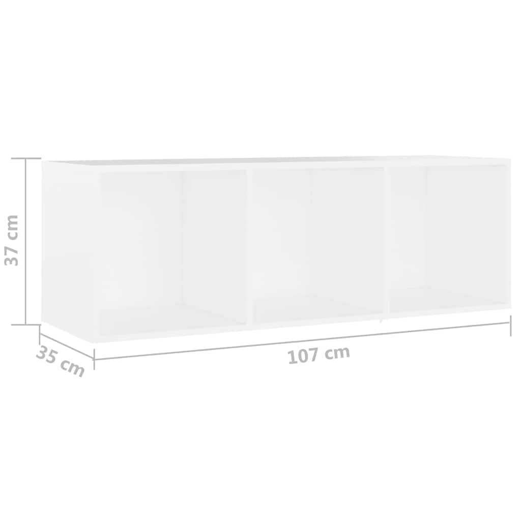TV-Schränke 2 Stk. Weiß 107x35x37 cm Holzwerkstoff