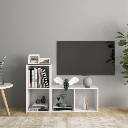 Meubles TV, lot de 2, blanc, 72 x 35 x 36,5 cm, en bois