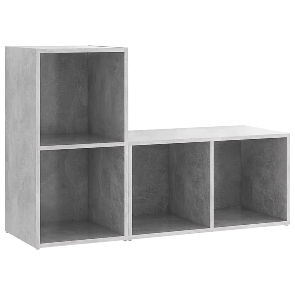 Meubles TV (2 pièces) gris béton 72 x 35 x 36,5 cm, matériau à base de bois