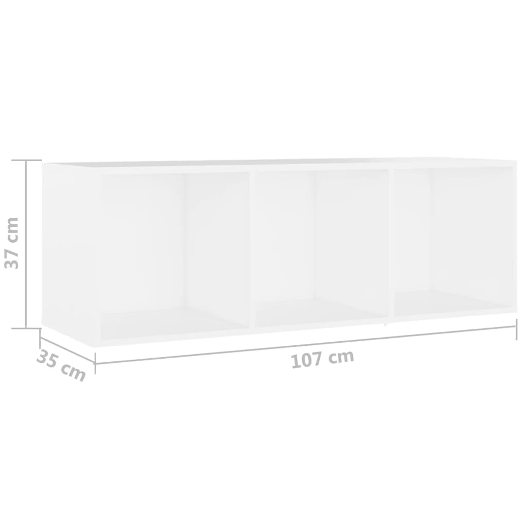 Meubles TV 3 pièces, blanc, 107 x 35 x 37 cm, matériau à base de bois