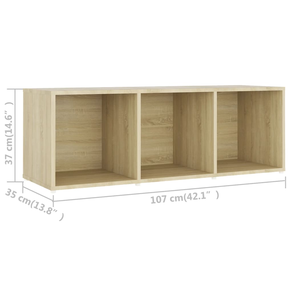 Meubles TV 3 pièces en chêne Sonoma 107 x 35 x 37 cm