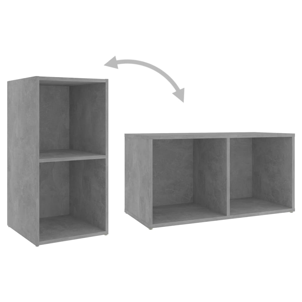 Meubles TV, 4 pièces, gris béton, 72 x 35 x 36,5 cm, matériau à base de bois