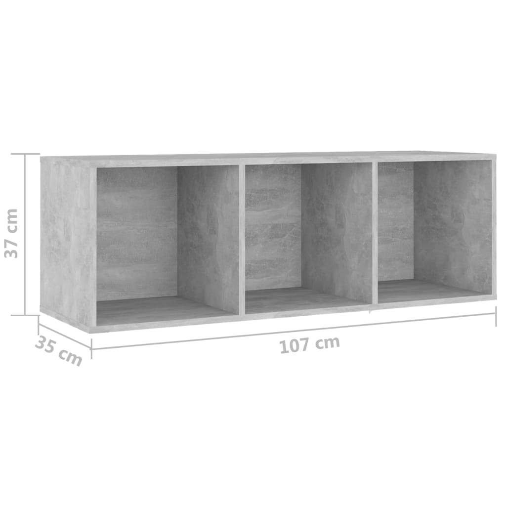 Ensemble de meubles TV 3 pièces en béton gris à base de bois