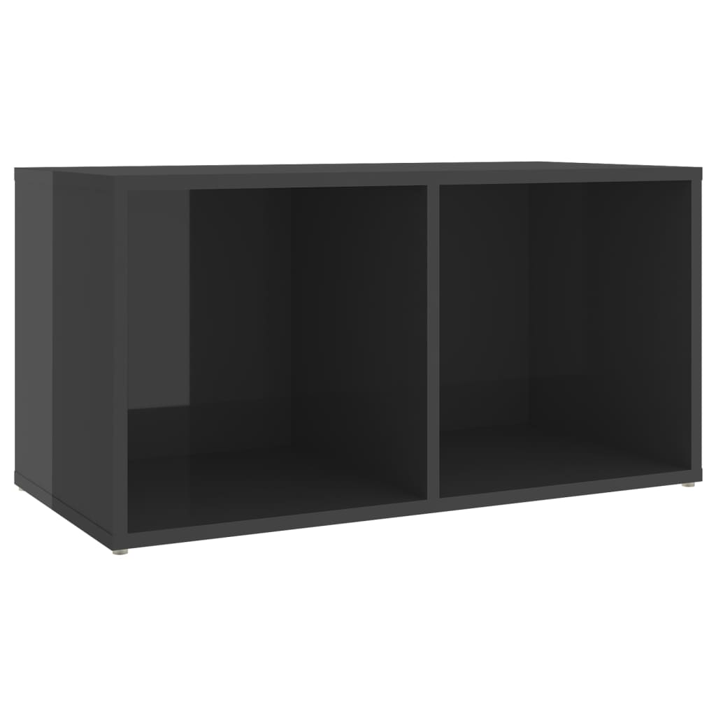 Ensemble de meubles TV 3 pièces, gris brillant, matériau à base de bois