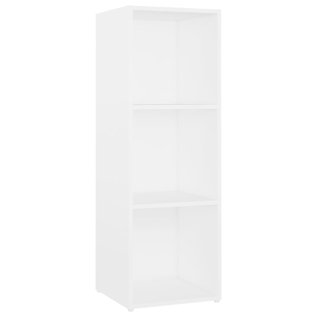 Meubles TV 4 pièces, blanc, 107 x 35 x 37 cm, matériau à base de bois