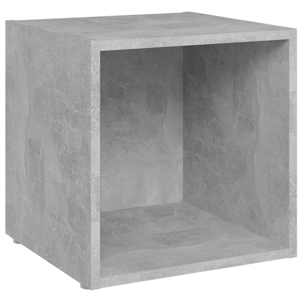 Ensemble de meubles TV 6 pièces en béton gris à base de bois