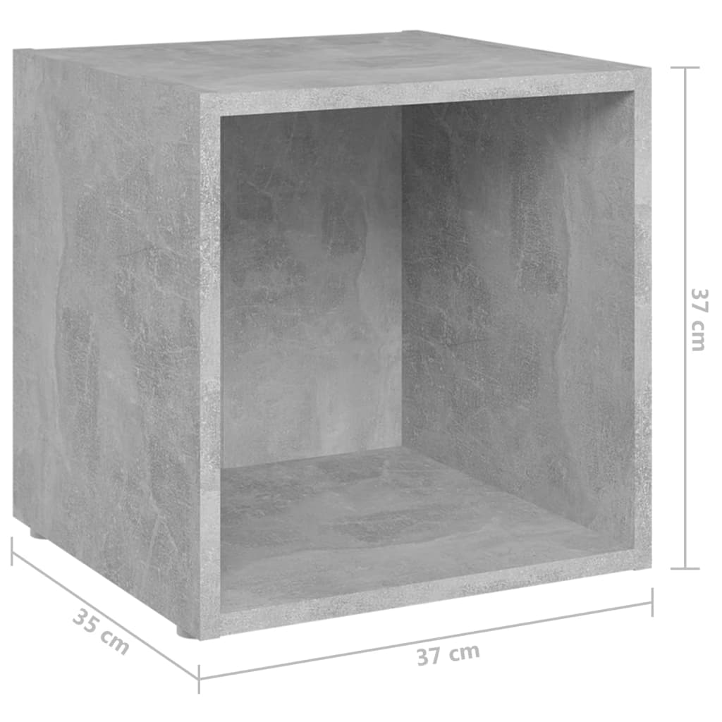 Ensemble de meubles TV 6 pièces en béton gris à base de bois