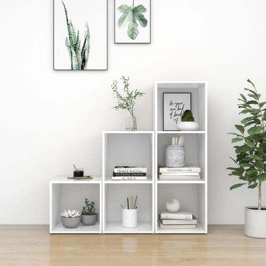 3-tlg. TV-Schrank-Set Weiß Holzwerkstoff