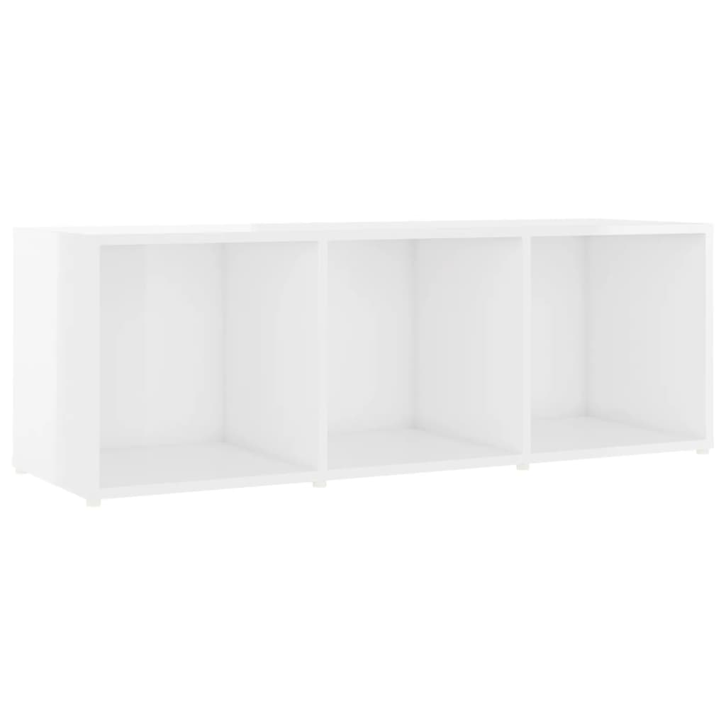 Ensemble de meubles TV 3 pièces, blanc brillant, matériau à base de bois