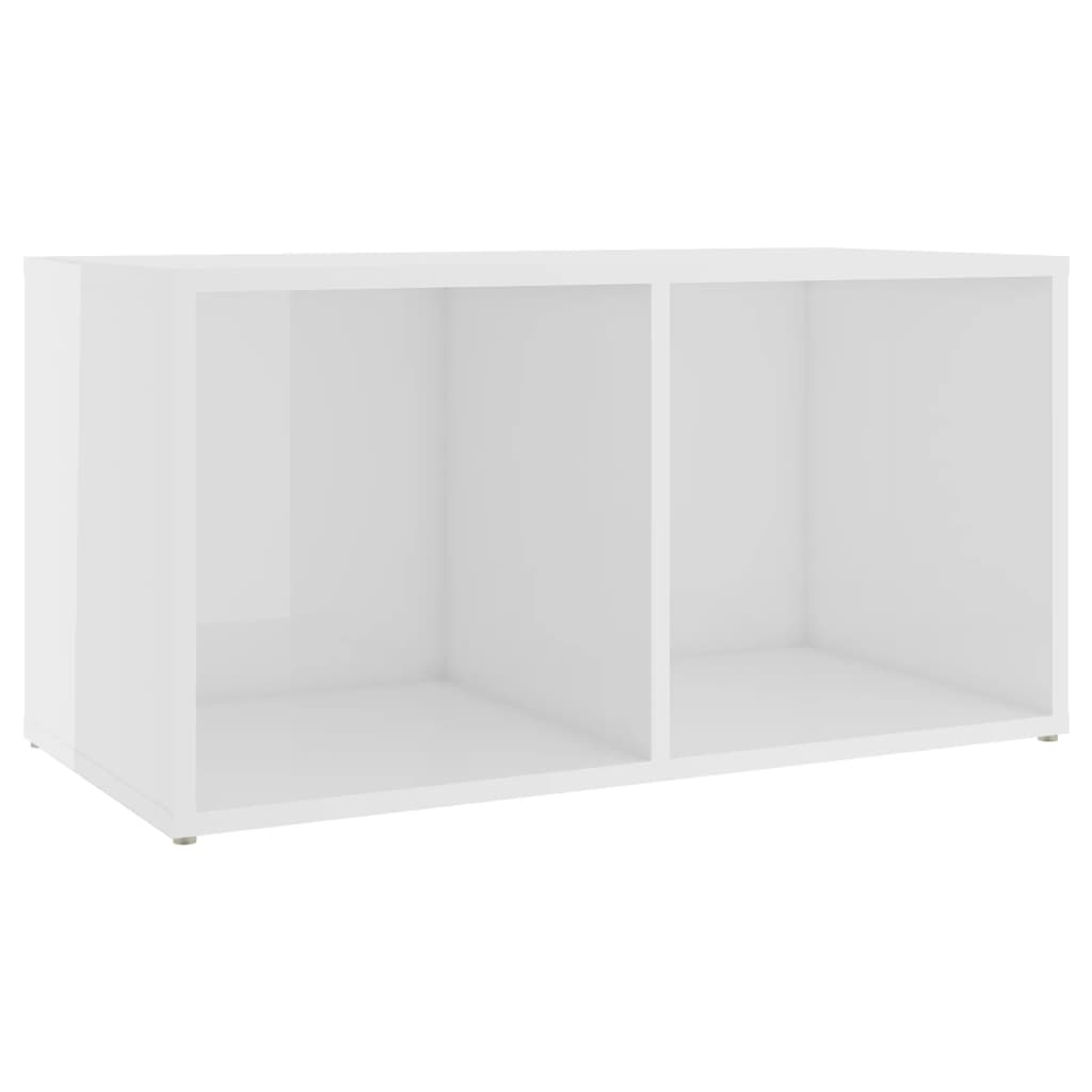 Ensemble de meubles TV 3 pièces, blanc brillant, matériau à base de bois