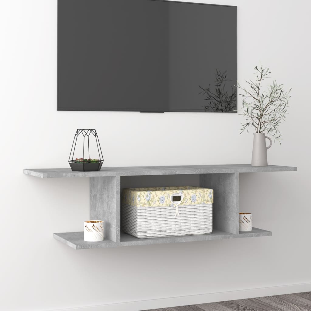 TV wall cabinet concrete grey 103x30x26.5 cm