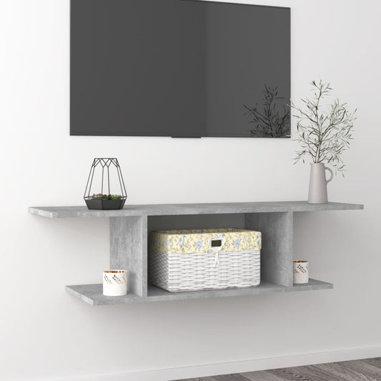 TV wall cabinet concrete grey 103x30x26.5 cm