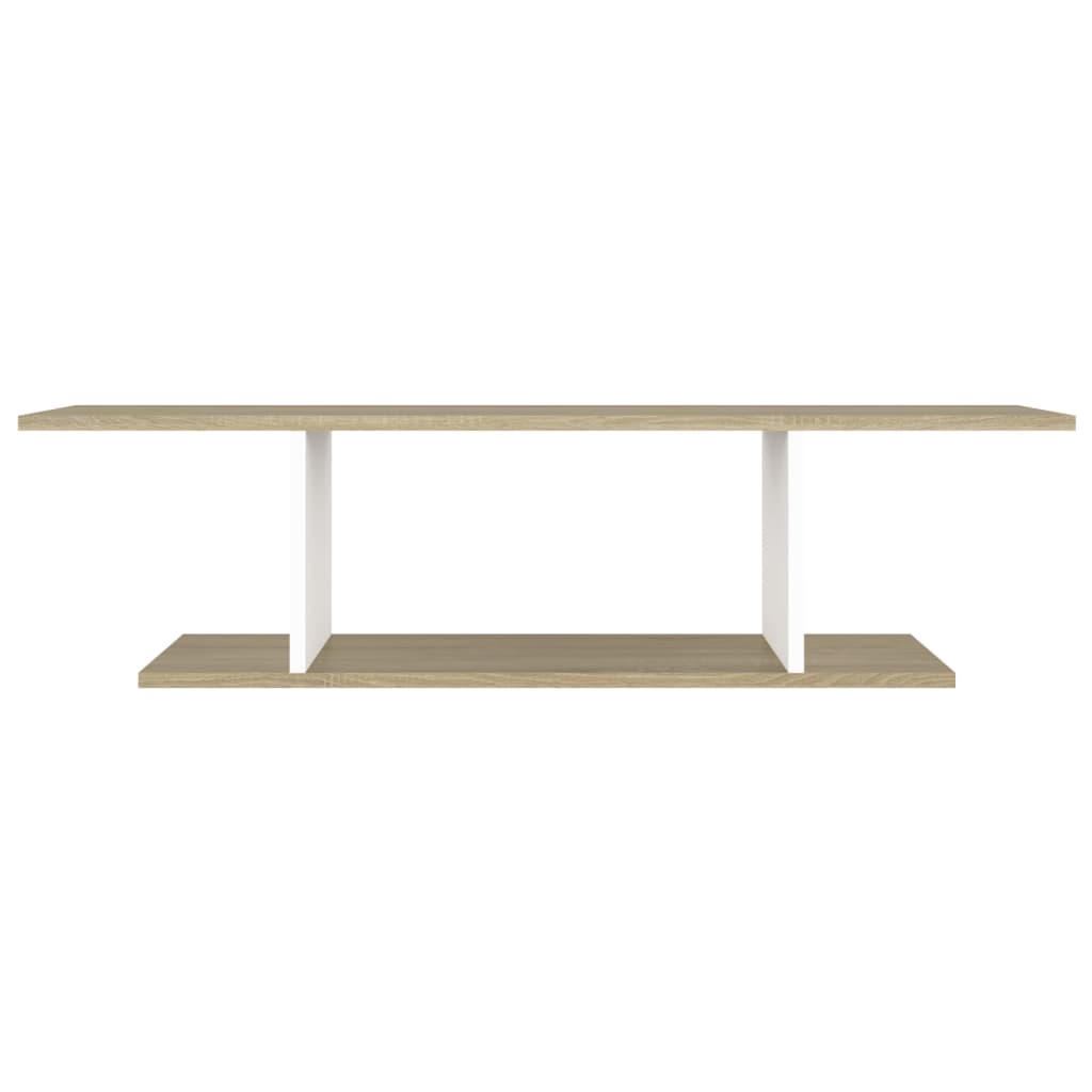 TV-Wandschrank Weiß Sonoma-Eiche 103x30x26,5 cm