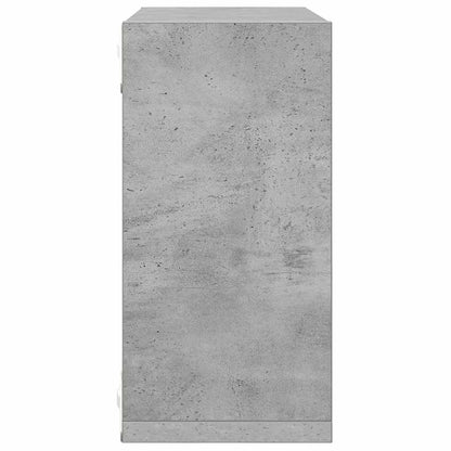 Würfelregale 2 Stk. Betongrau 30x15x30 cm