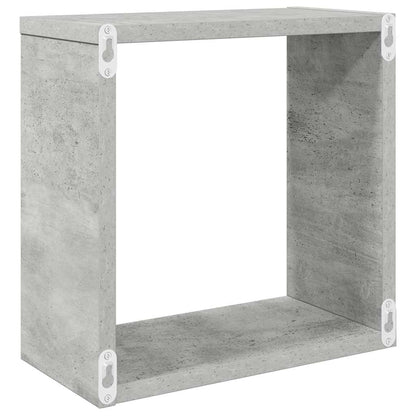 Würfelregale 2 Stk. Betongrau 30x15x30 cm