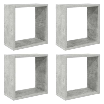 Würfelregale 4 Stk. Betongrau 30x15x30 cm