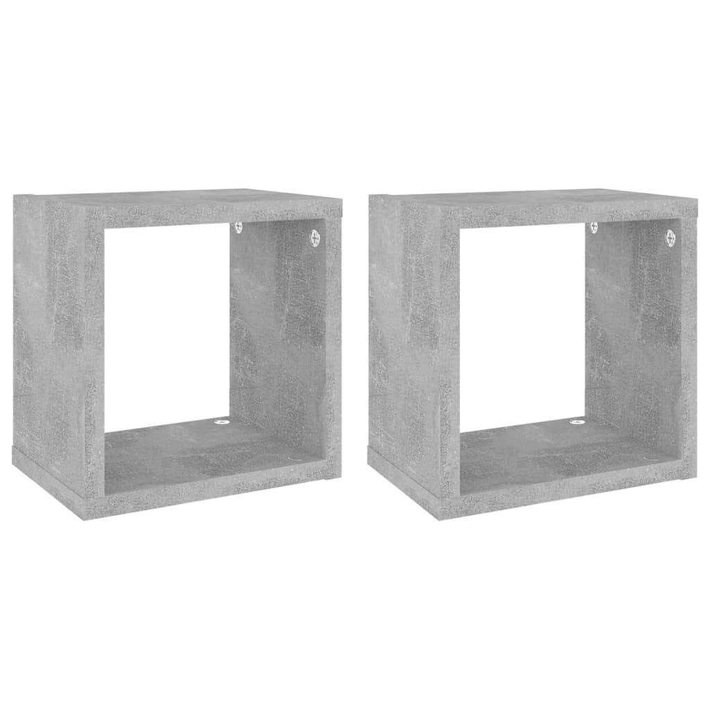 Würfelregale 2 Stk. Betongrau 22x15x22 cm