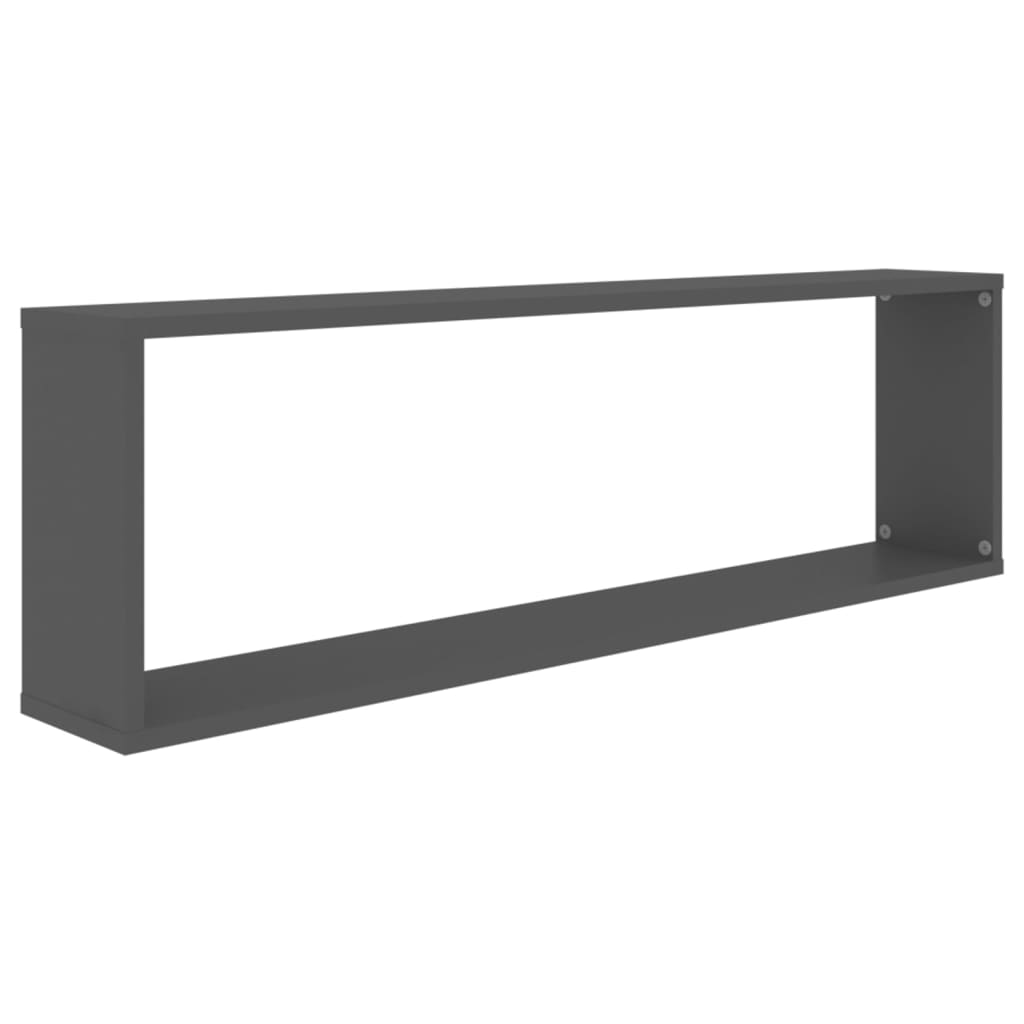 Würfelregale 4 Stk. Grau 100x15x30 cm Holzwerkstoff