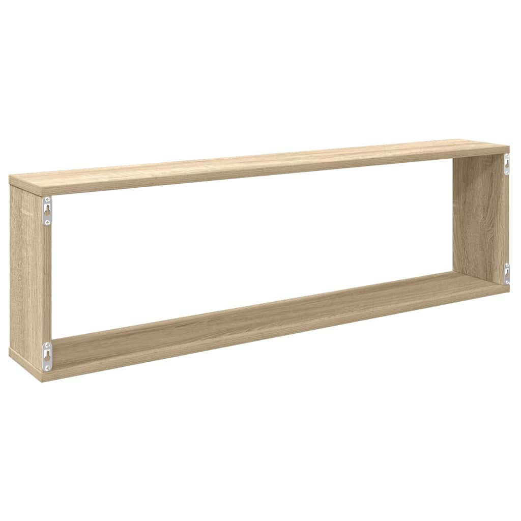 Würfelregale 2 Stk. Sonoma-Eiche 100x15x30 cm Holzwerkstoff