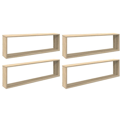 Würfelregale 4 Stk. Sonoma-Eiche 100x15x30 cm Holzwerkstoff