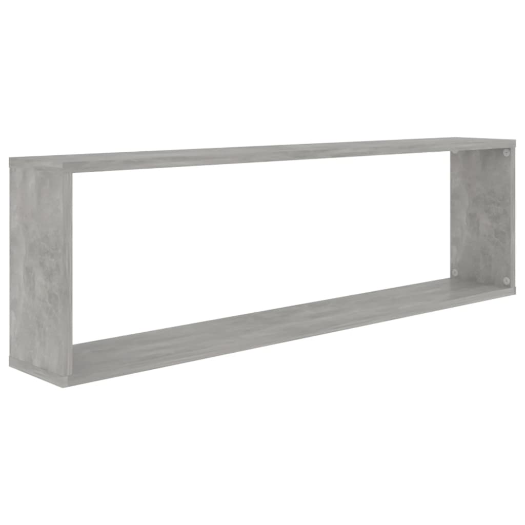 Étagères cubiques 2 pcs. Gris béton 100x15x30 cm matériau bois