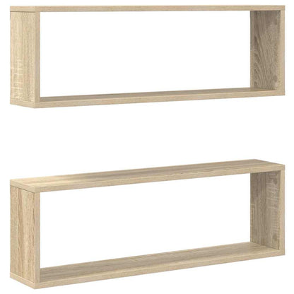 Würfelregale 2 Stk. Sonoma-Eiche 80x15x26,5 cm Holzwerkstoff