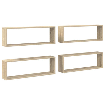 Würfelregale 4 Stk. Sonoma-Eiche 80x15x26,5 cm Holzwerkstoff