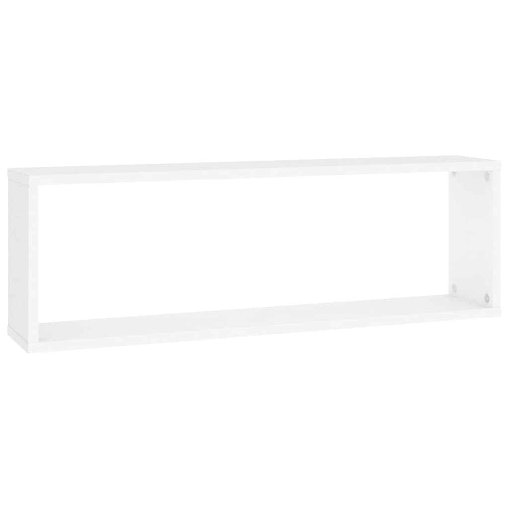 Würfelregale 2Stk. Weiß Sonoma-Eiche 80x15x26,5cm Holzwerkstoff